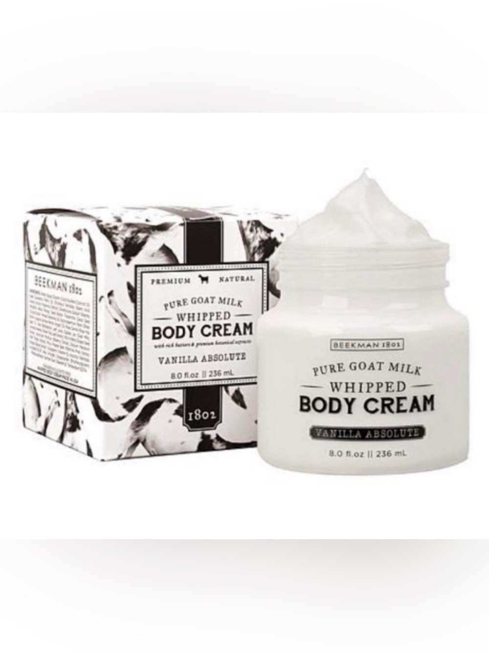 Beekman 1802 Vanilla Absolute Whipped Body Cream - White, 8 oz , New in Box